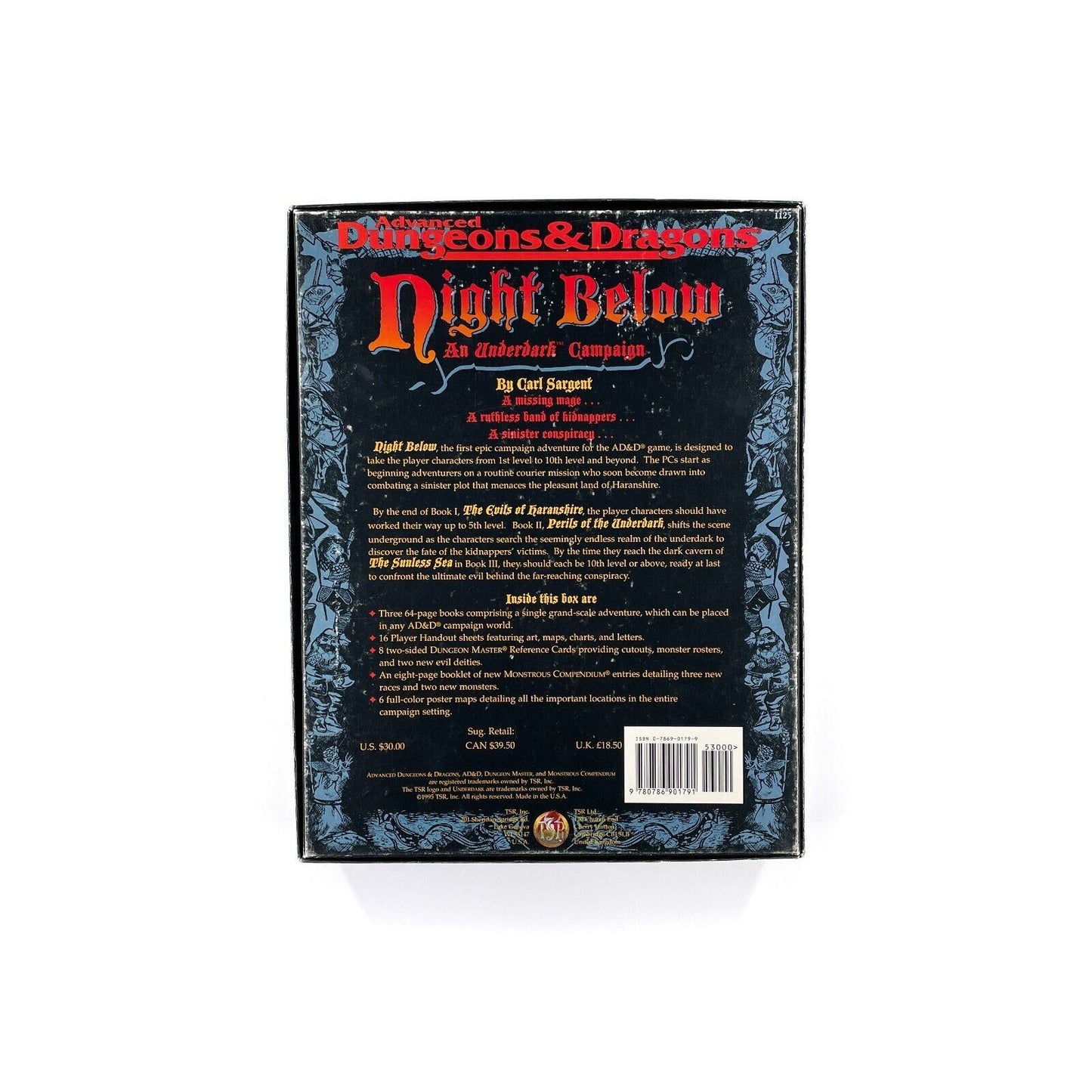 AD&D - Night Below, An Underdark Campaign Boxed Set [VG]